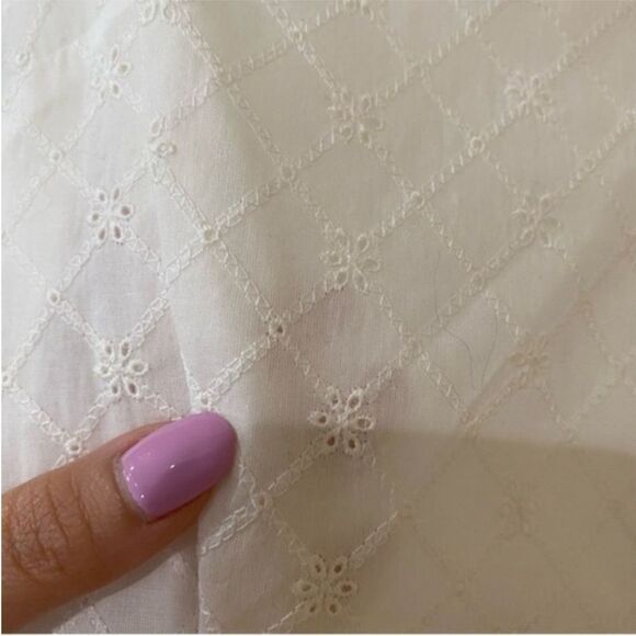 NWT COACH eyelet blouse snap button size 0 Retailed for $450 - Picture 2 of 8